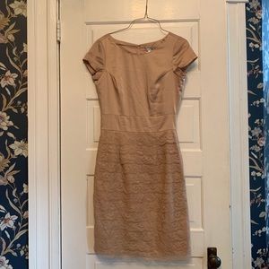 Blush nude lace dress